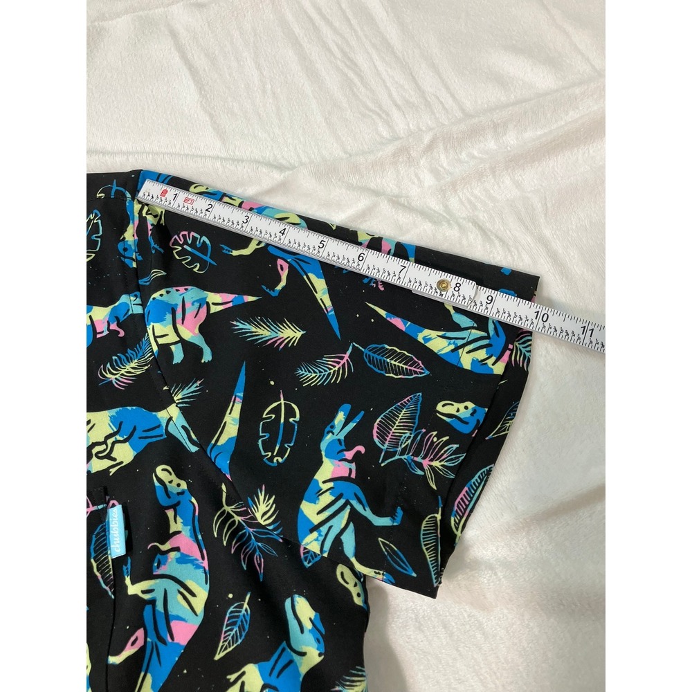 Chubbies Weekend Wear Dinosaur Print Shirt Mens Large Black S/S Retired Popover - Picture 10 of 11